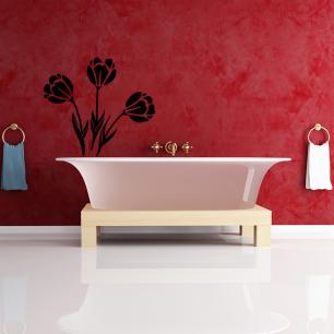 Wall decal Trio of tulips