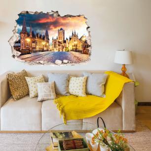 Wall decal Landscape Ghent historic Belgian city