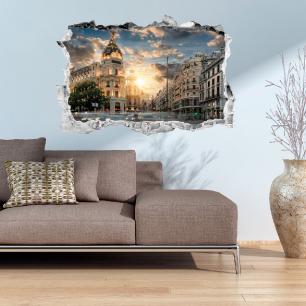 Wall decal Landscape Gran Via to Madrid