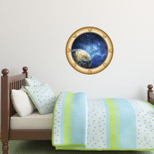 Wall decal Landscape Earth in the Space