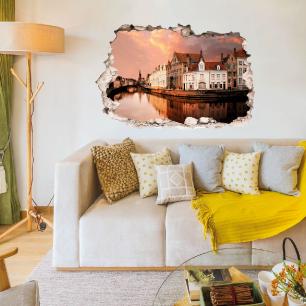 Wall decal Landscape the Bruges canal