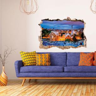 Wall decal Landscape Guell Park Barcelona