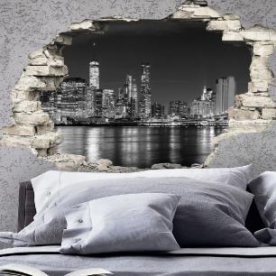 Wall decal Landscape night in New York
