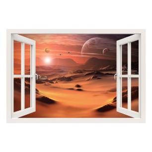 Wall decal Landscape Alien red planet