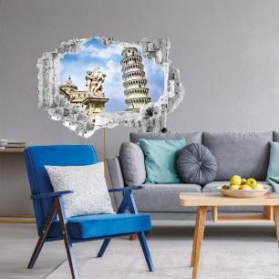 Wall decal Landscape Pisa tower