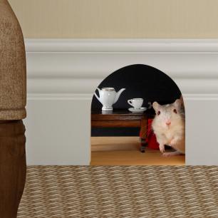 Wall decal Landscape Mouse hole for tea