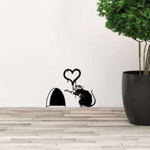 Wall decal mouse hole artist
