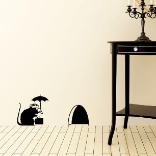 Wall decal mouse hole traveler