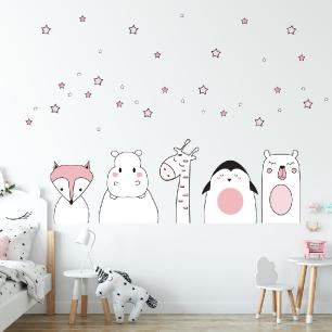 Wall decals animal friends of the night