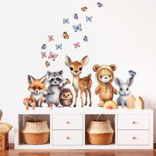 Wall decals animals forest babies cutes