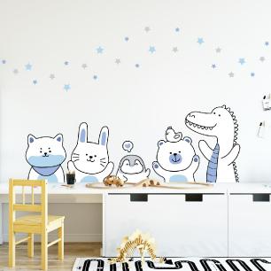 Wall decals cute circus animals