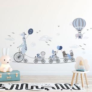 Animals frequent travelers wall decal