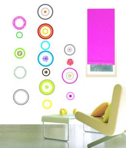 Stickers cercles design multicolores