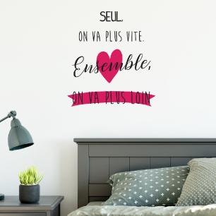Quote wall decal ensemble on va plus loin decoration