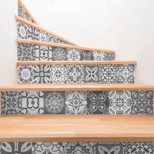 Stickers escalier carreaux de ciment adalia x 2