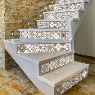 Wall decal stair cement tiles alinca x 2