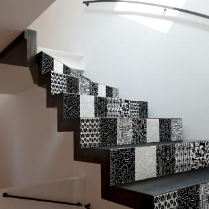 Stickers escalier carreaux de ciment Meja x 2
