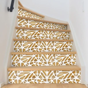 Wall decal scandinavian stairs white design wood