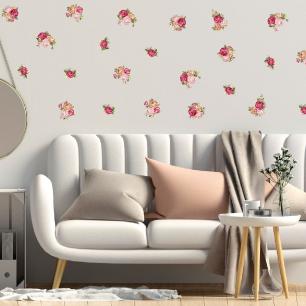 Wall decal flower bouquets of roses