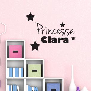 Stickers prénom Princesse et les étoiles
