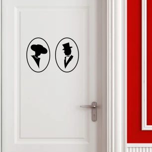 Stickers toilettes élégantes
