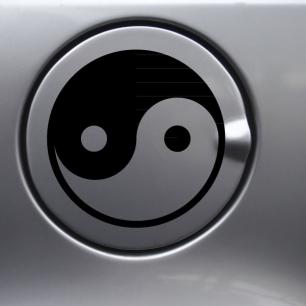 Ying yang symbole étiquette