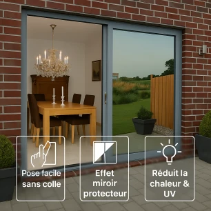 Private mirror adhesive film for windows by the meter