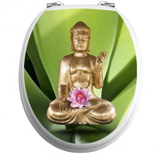 Zee zacht merknaam Om toiletten muursticker Boeddha met bloem van lotus – Muurstickers  MUURSTICKER TOILETTEN Flappen - Ambiance-sticker