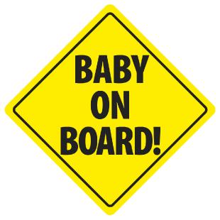 Adesivo auto Piatto Baby on board - Adesivi Auto Auto - ambiance-sticker