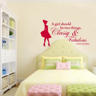 Quote wall decal a girl should be  - Coco Chanel decoration