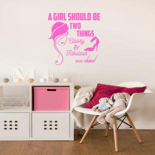 Wall decal quote A girl should be two things - Coco Chanel - Wall