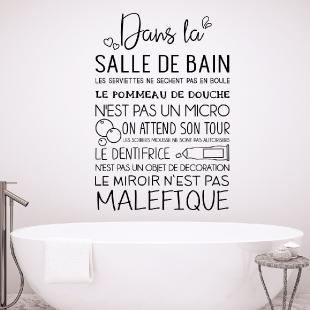 Garçons de salle de bain filles Salle de Bain Vinyle Décalcomanie Autocollant Mural Salle De Bain Decor Decals
