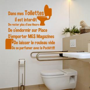 Sticker citation wc Dans mes toilettes – Stickers STICKERS