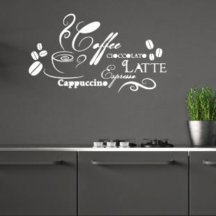 rekenmachine Monteur omvatten Muurstickers voor keuken - Muursticker decoratieve Ontwerp koffie en  chocolade | Ambiance-sticker.com