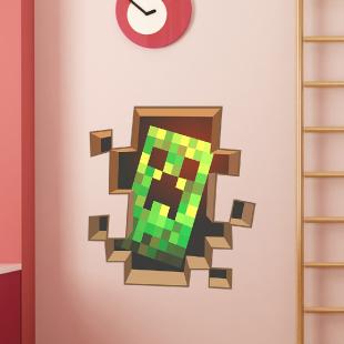 Stickers muraux pour les enfants - Sticker Minecraft game, Creeper