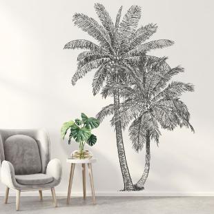Plunderen Zuinig erven Muursticker natuur tropische vintage palmboom – Muurstickers Giant Stickers  Bomen - Ambiance-sticker