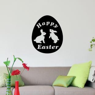 Stickers Lapin avec son oeuf de Pâques