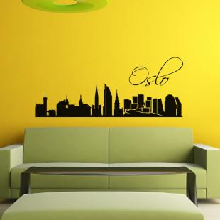 Wall decal City of Oslo - Wall Decal WALL DECAL CITIES AND TRAVELS -  ambiance-sticker