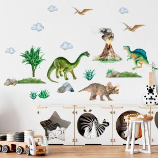 Stickers dinosaures peints à l'acrylique – STICKERS GARÇONS - Stickers  Dinosaures - Ambiance-sticker