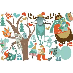 Stickers animaux de la forêt et l'arbre enchanté – STICKERS BÉBÉS