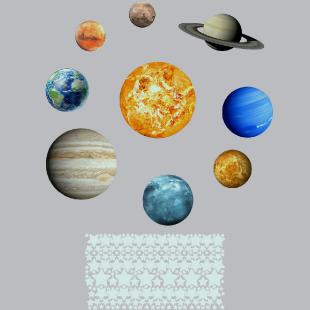 Stickers phosphorescent planètes du système solaire – Stickers STICKERS  GARÇONS Tous les stickers garçons - Ambiance-sticker