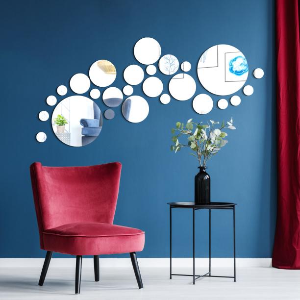 Stickers miroir: stickers deco - stickers muraux miroirs - ambiance-sticker