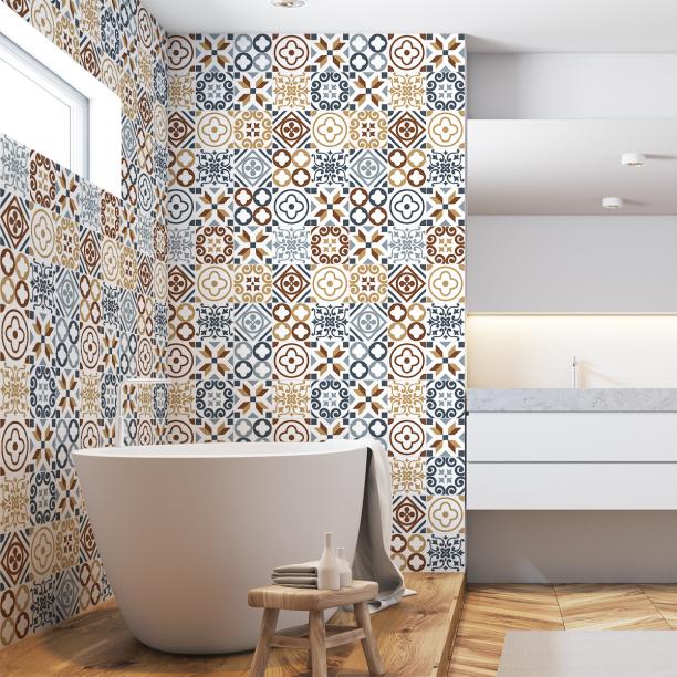 30 vinilo baldosas azulejos vivinito - adhesivo de pared