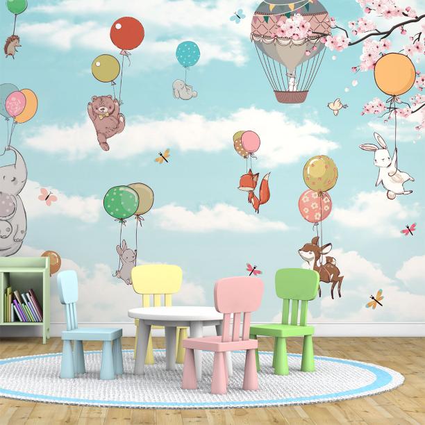 Tapisserie panoramique: décoration chambre enfant – ambiance sticker