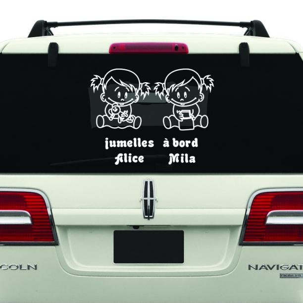 Autocollant bébé à bord ourson sticker pour voiture - ref 200918 - Stickers  Autocollants personnalisés
