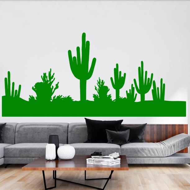 decalmile Stickers Muraux Cactus Vertes Autocollant Mural Chat avec Plantes  Décoration Murale Chambre à Coucher Salon Cuisine : : Bricolage