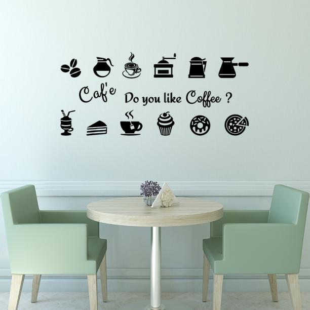 Sticker Mural Cuisine Tasse Café - ZoneStickers