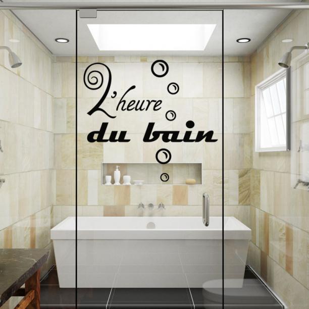 Sticker décoratif de porte salle de bain 18x16cm SALLE DE BAIN