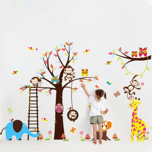 Sticker animaux Jazzy, décoration enfant et bébé – Série-Golo