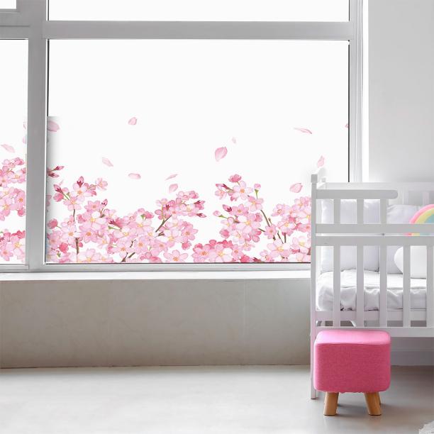 Nouvelles Images - Sticker Fenêtre Fleurs Dahlias roses - Décoration  chambre enfant - Rue du Commerce
